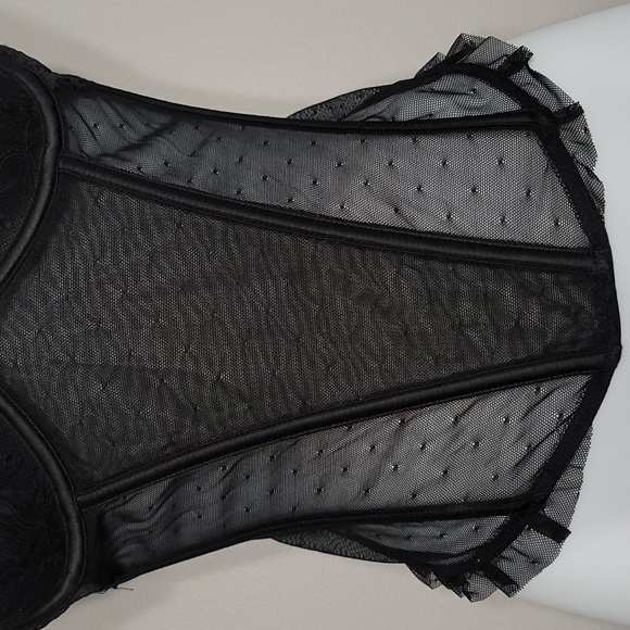 Silk & Satin Push Up Bra Bustier, Size Large - Picture 4 of 13